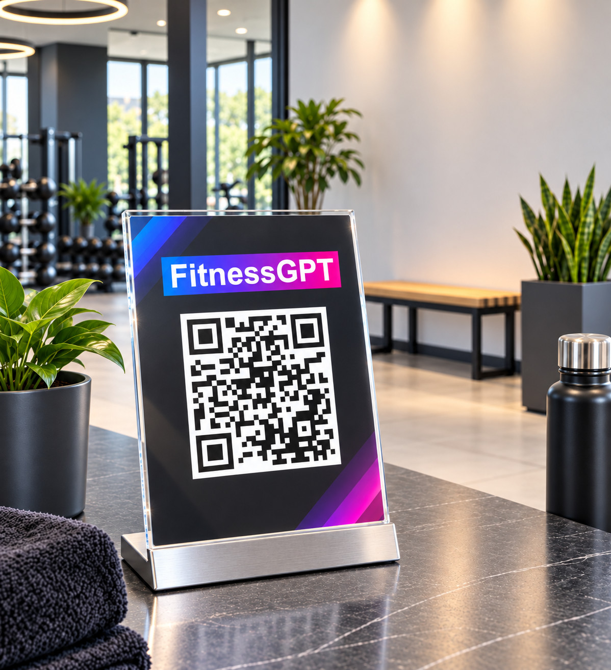 FitnessGPT Tischaufsteller im DIN-A4-Format